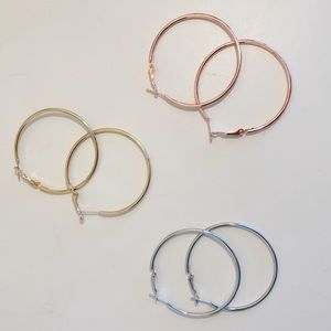 3pc Hoop Earrings
